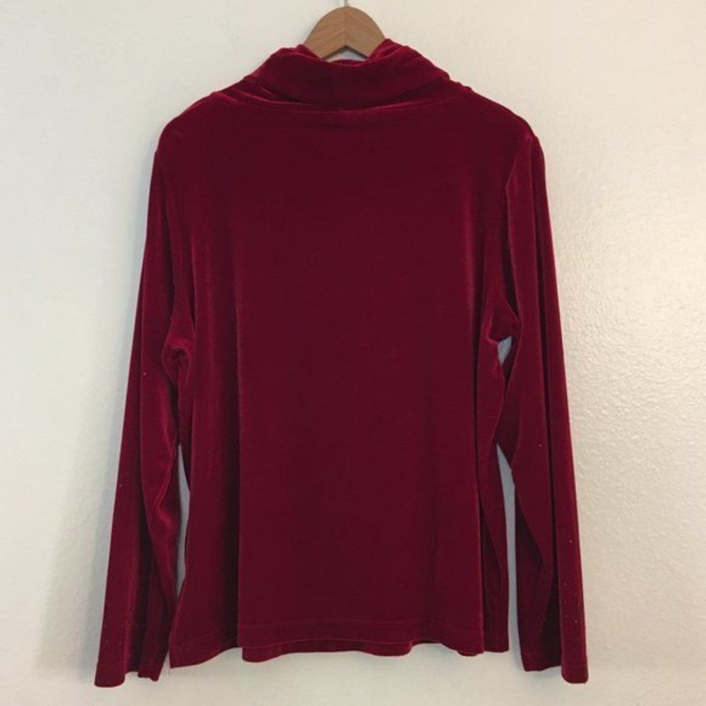 Vintage Jaclyn Smith Red Cowl Neck Sweater Women’s Size X - Picture 2 of 10